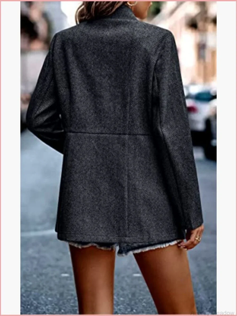 Long Sleeve Open Front Blazer Trench Coat Work Office Jacket Outwear